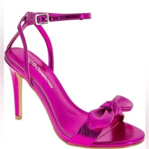 BCBGeneration Women's Jamina Heeled Sandal metallic pink size 7